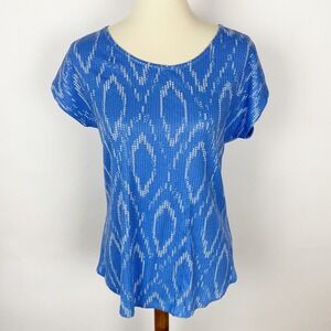 Crosby Blue Sequined Short Sleeve T Shirt Tee Women‎ Size S